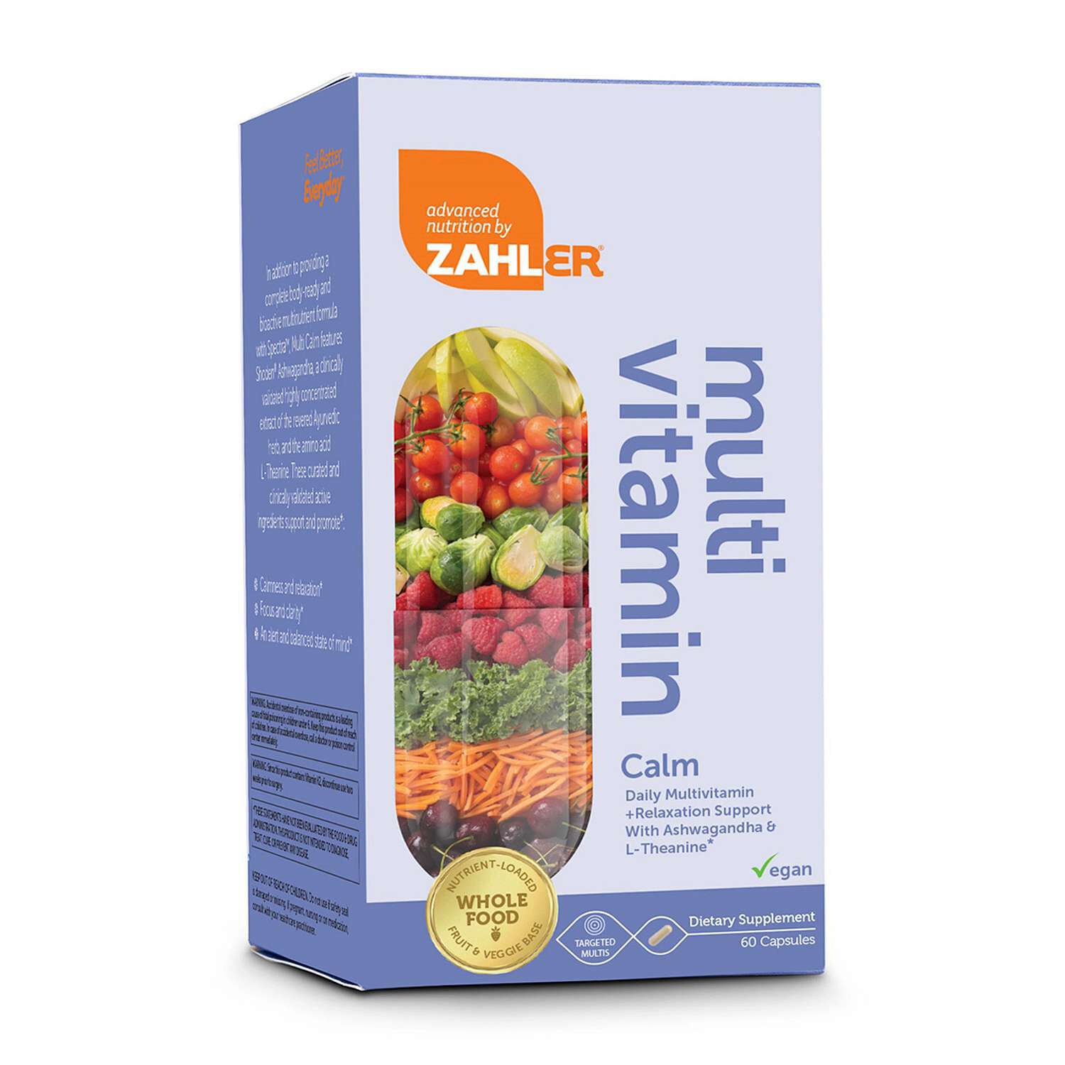 Multivitamin Calm Daily + Relaxation Support - 60 Capsules (30 Servings)